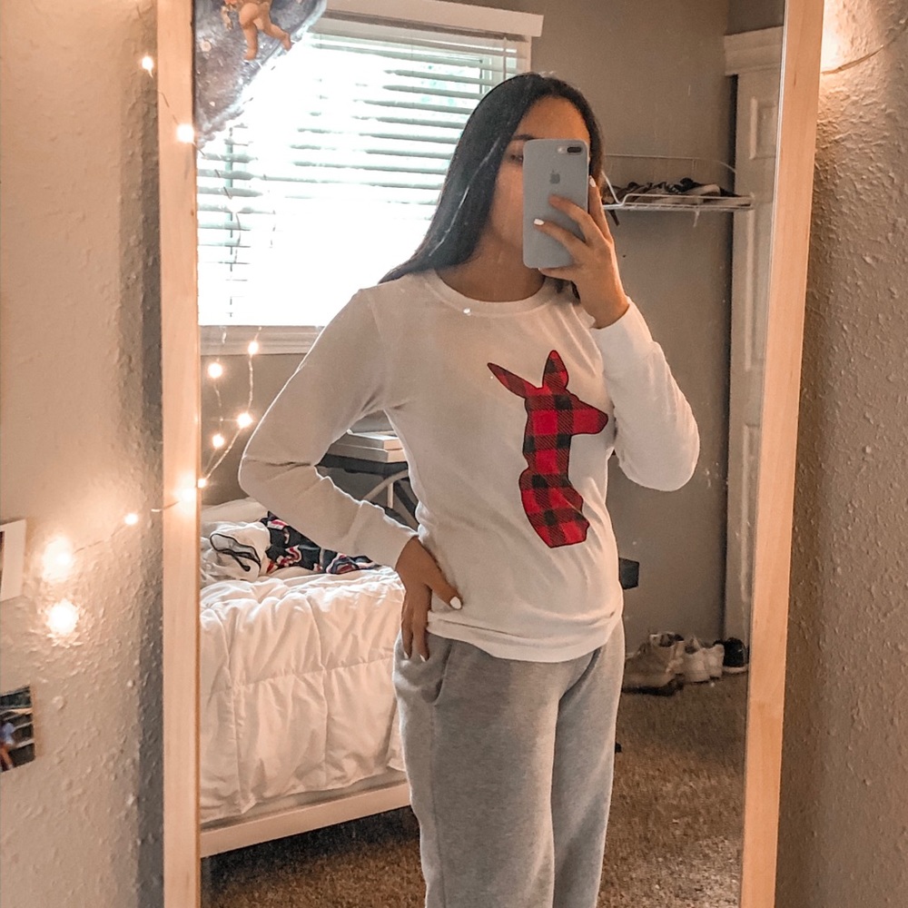 ✰reindeer christmas pajama top ✰